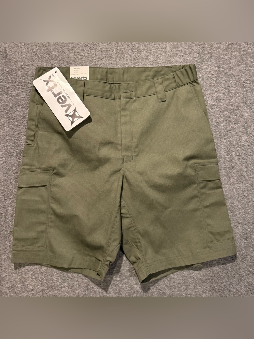 Vertx VTG Phantom LT Chino Cargo Shorts Mens 34 Olive Green 10" Tactical Ripstop
